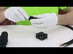 X Tipi 4 Kanallı IP68 Su Geçirmez Konnektör 3 - 3 Pimli Teller İçin İdeal Kutuplu