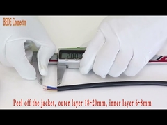 PA66 M19 Kendinden Kilitli Yuvarlak Konnektör Erkek - Dişi Su Geçirmez IP68