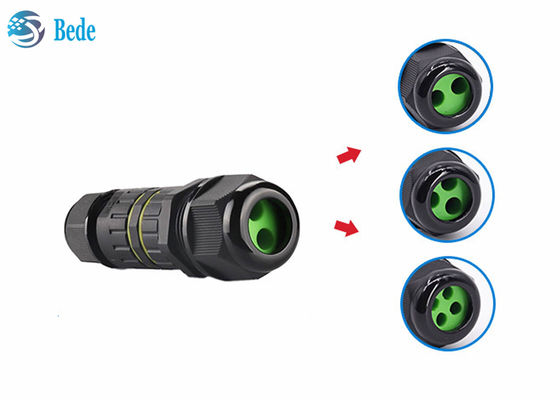 IP 68 Su Geçirmez Kablo Konnektörleri 3 Pin Çıkış 2~4 Telli Yüksek Gerilime ve Yüksek Akıma Dayanıklı