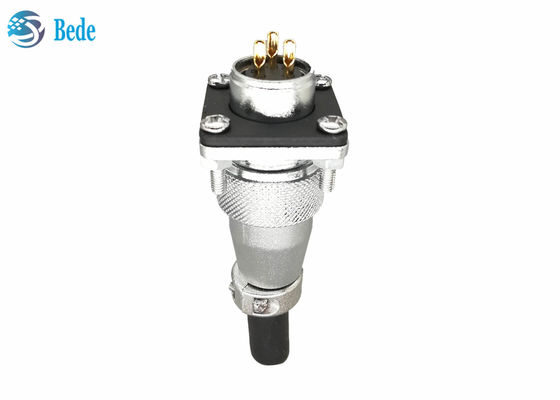 Square Flange And Dust Cover WS20 Circular Connectors With 2 3 4 Pin 500V 25A