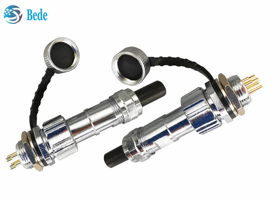 Su geçirmez IP68 GX16 Havacılık Bağlantı Paneli Montaj Tarzı 2 ~ 10 Pin