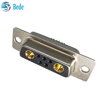 Yüksek Akım Planlama D-Sub Bağlantısı DB 7W2 Levhane Kupası Bitiş Tarzı ve 500 Çiftleşme Döngüsü ile Dişi Bağlantı