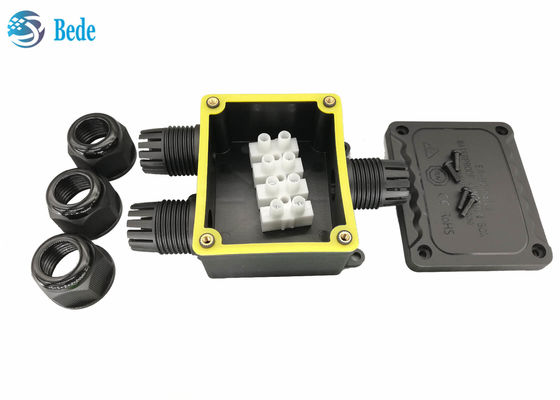 Y Tee Type Outdoor Wire IP68 Waterproof Junction Box With Terminal Blocks