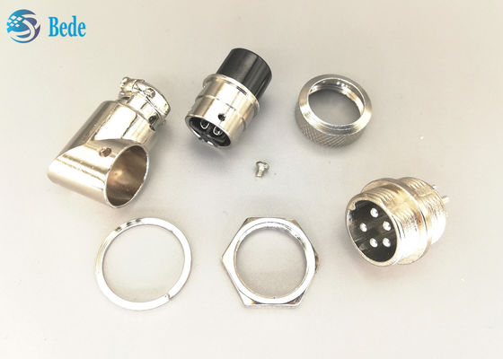 Havacılık Gx16 5 Pin Sağ Köşeli Bağlantıcı Erkek ve Kadın Tüm Aksesuarlarla