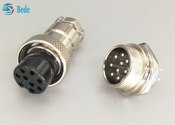 Gx16 Aviation Connectors 9 Pins Male And Female Sets Aircraft Cable Connectors Silver Plated