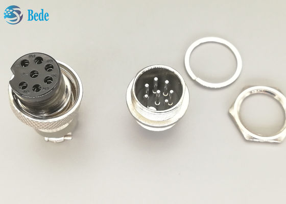 7 Pin Gx16 Aviation Connector M16 Connectors Plug And Socket Sets For Rail Transit