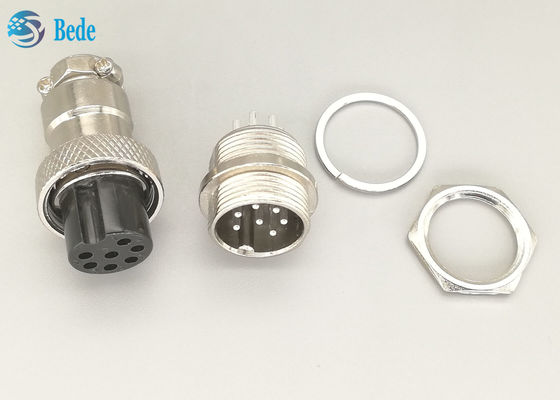 7 Pin Gx16 Aviation Connector M16 Connectors Plug And Socket Sets For Rail Transit