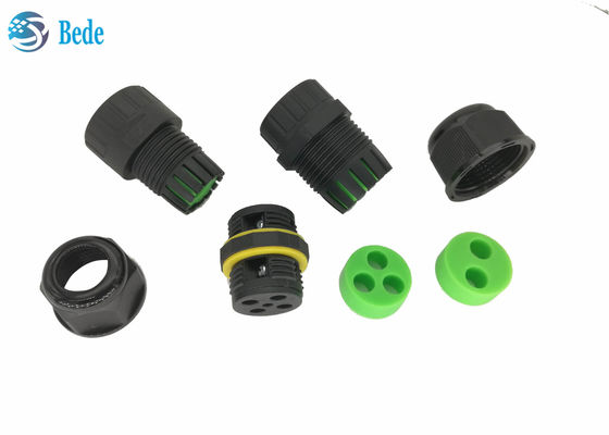 IP 68 Su Geçirmez Kablo Konnektörleri 3 Pin Çıkış 2~4 Telli Yüksek Gerilime ve Yüksek Akıma Dayanıklı