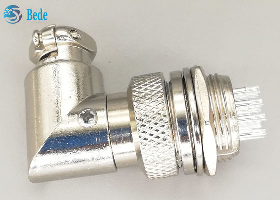 10 Pin Gx16 Dirseği Bağlantısı Havacılık Bağlantısı Erkek ve Dişi Ayarlar Gümüş Kaplama Plug