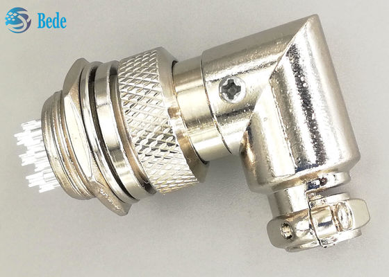 10 Pin Gx16 Dirseği Bağlantısı Havacılık Bağlantısı Erkek ve Dişi Ayarlar Gümüş Kaplama Plug