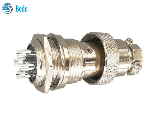 RoHS Havacılık Düz Gx16 4 Pin Konnektör Erkek ve Dişi Gümüş Kaplama Fiş