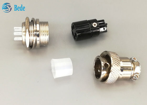 Düz Gümüş Kaplama Fiş Gx16 Havacılık Konnektörü 5 Pin Erkek ve Dişi