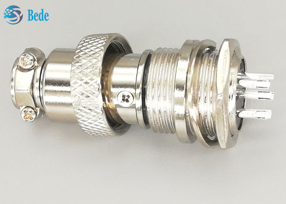Erkek ve Dişi Gx16 6 Pin Konnektör Düz Gümüş Kaplama Fiş