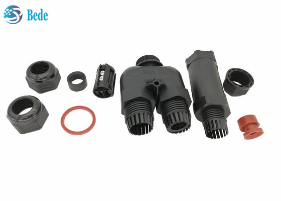 Y Tipi 3 Kanal 2 3 4 5 Pin Su Geçirmez Elektrik Konnektörleri Ip68 250v 16 ~ 24a