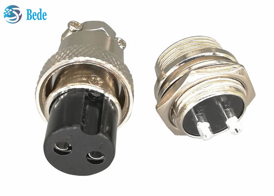 2 Pin 16MM Dairesel Gx16 Havacılık Bağlantı Paneli Montaj Bağlantı Erkek ve Kadın Setleri