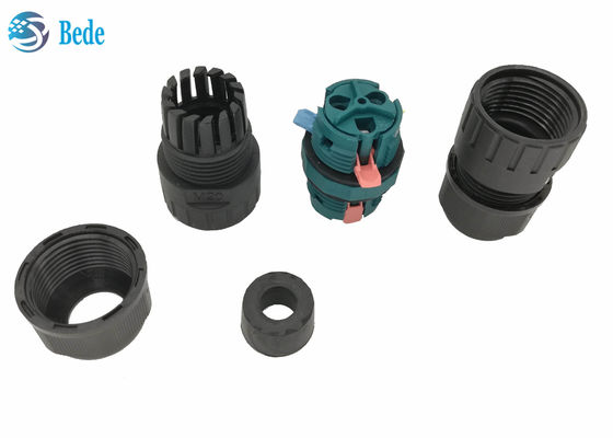 M20 Hızlı Kablolama Su geçirmez Kablo Bağlayıcısı 3 Pin 2 Kanal 450V 17.5A ip68 su geçirmez bağlayıcısı 2 Pin