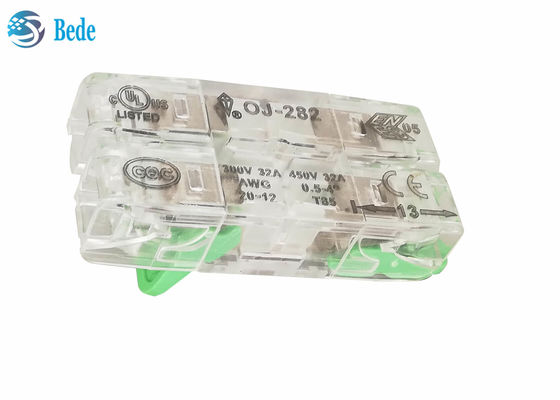 Evrensel Kablo ve Kablo Bağlayıcısı Terminal Blokları İçine İtmek 2 Yolu 32A 450V