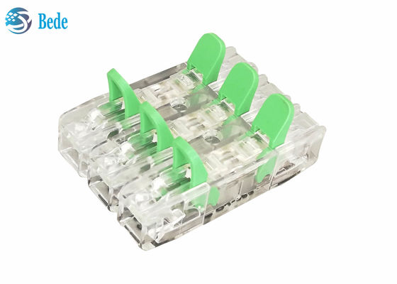 Evrensel Tel ve Kablo Hızlı Tel Konnektörü PA66 3 Giriş 3 Çıkış 450V