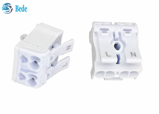 2 Poles PA66  Quick Terminal Blocks Lever Nuts 450V 24A Push In Connector Block