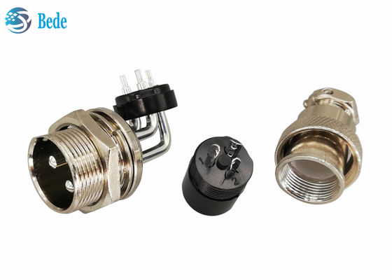 GX 20 2 3 4 Pin Havacılık Konnektörü Dirsek Erkek ve Düz Dişi Kitleri Panel Montaj Konnektörü