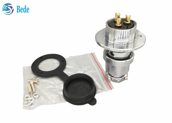 M25 Dair Havacılık Bağlantısı 4 Pin Yuvarlak Flens ve Toz Kapaklı 300V 20A