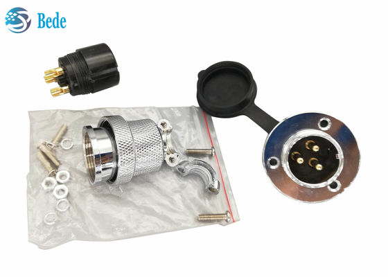 M25 Dair Havacılık Bağlantısı 4 Pin Yuvarlak Flens ve Toz Kapaklı 300V 20A