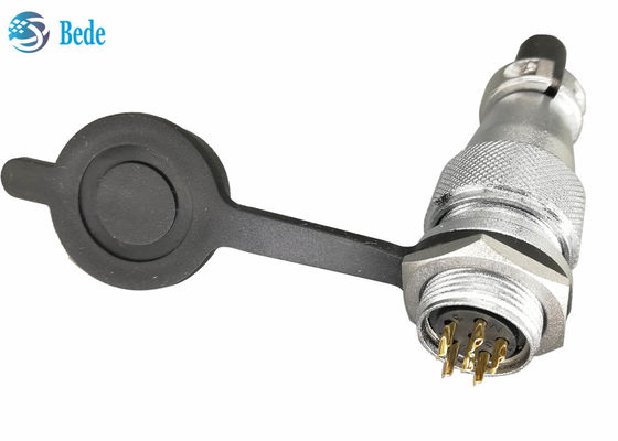 WS16 Panel Montajı 8 9 10 Pin Dairesel Bağlantı Toz Kapaklı PVC Yumuşak Plastik