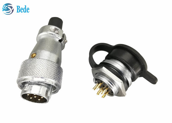 WS16 Panel Montajı 8 9 10 Pin Dairesel Bağlantı Toz Kapaklı PVC Yumuşak Plastik