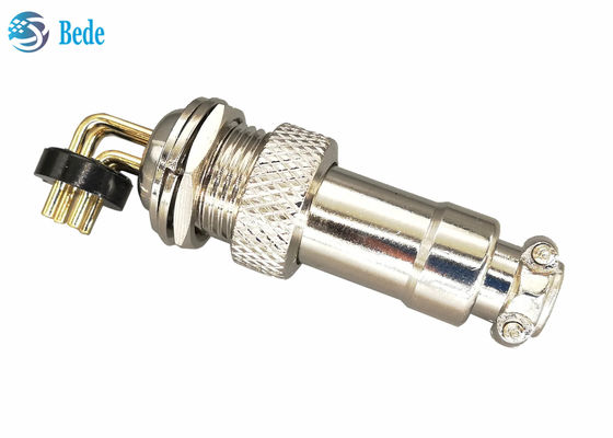 PCB kaynaklı Gx16 Havacılık Bağlayıcısı 90 Köşeli Pinlerle Erkek ve Dişi Bağlayıcısı 2 3 4 5 pin