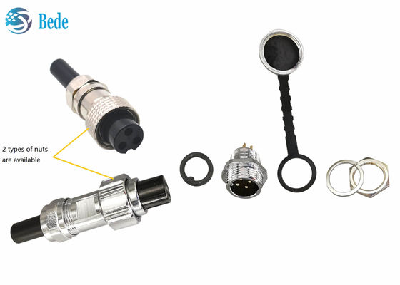 Su geçirmez IP68 GX16 Havacılık Bağlantı Paneli Montaj Tarzı 2 ~ 10 Pin