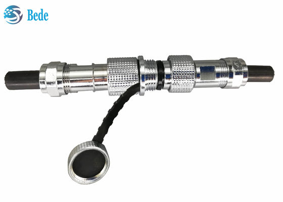 Bakır Shell M12 Havacılık Bağlayıcısı IP68 Kabloya Kablo Doklama Tarzı 2 ~ 7 Pin