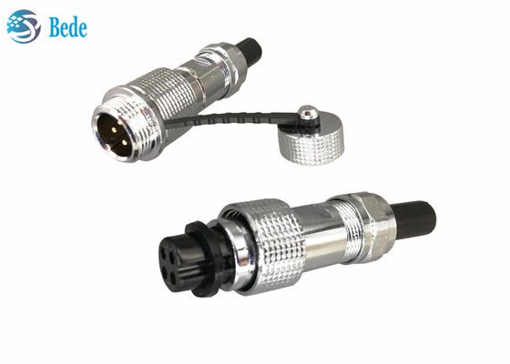 Bakır Shell M12 Havacılık Bağlayıcısı IP68 Kabloya Kablo Doklama Tarzı 2 ~ 7 Pin