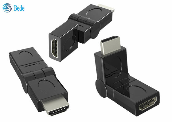 Altın Kaplama HDMI Erkek - Dişi Döner Adaptör 90 180 270 360 Derece Döndürülebilir