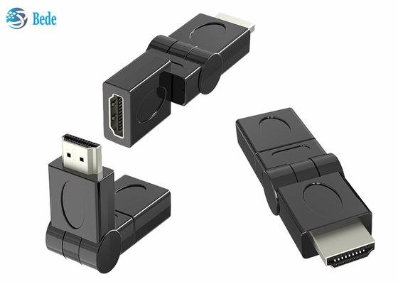 Altın Kaplama HDMI Erkek - Dişi Döner Adaptör 90 180 270 360 Derece Döndürülebilir