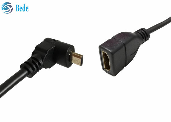 Angled Micro HDMI Male to HDMI Female Cable Adapter Connector 4 Directions Up-Down-Left-Right+1pcs Straight