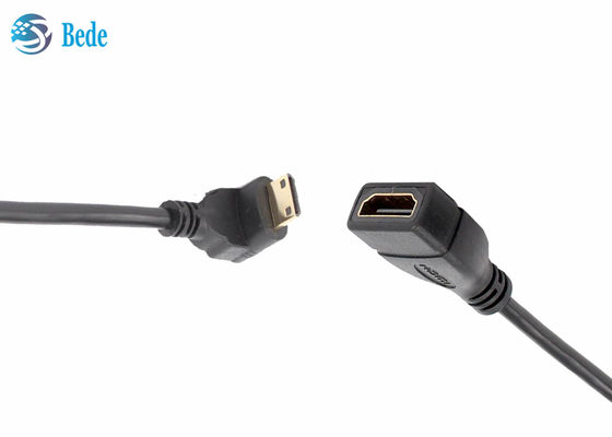 Mini HDMI Erkeğe HDMI Kadın Kablo Adaptörü Bağlantısı 4 Yönü Yukarı-Aşağı-Sol-Sağ