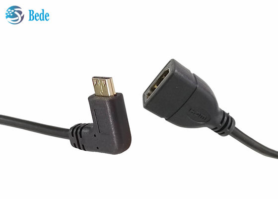 Mini HDMI Erkeğe HDMI Kadın Kablo Adaptörü Bağlantısı 4 Yönü Yukarı-Aşağı-Sol-Sağ