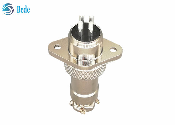 Elmas Flanş Gx12 5 Pin Konnektör 3A 200V Askeri Dairesel Konnektörler