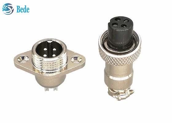 Elmas Flanş Gx12 5 Pin Konnektör 3A 200V Askeri Dairesel Konnektörler