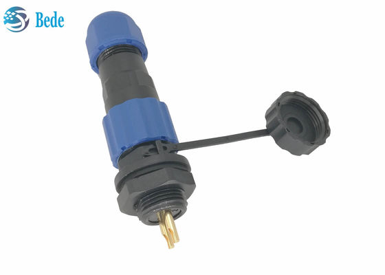 IP68 Su Geçirmez Güç Kablosu Konnektörü, 2 Pinli M13 Panel Montaj Konnektörü