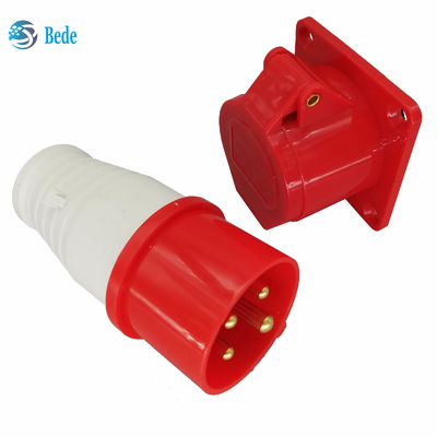 CEE fişler ve soketler Endüstriyel Erkek Kadın Soket 4 Pin 3P + N 380-415V 16Amp