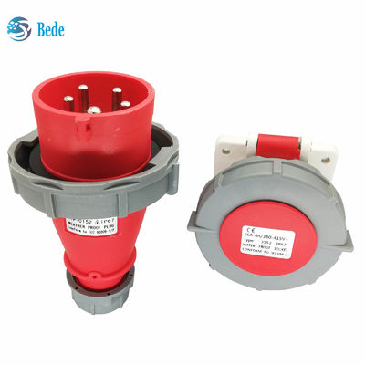 Su geçirmez IP67 Endüstriyel Plug Soketleri 5Pin 3P+N+E 16Amp ve 32Amp Panel Montaj Tipi
