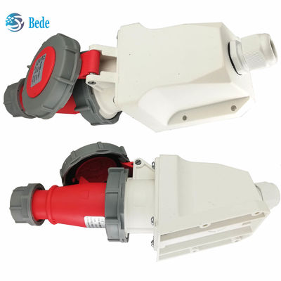 3P+E Industrial Plug Socket Rated Current 32A Voltage 380~415V wall mounting type