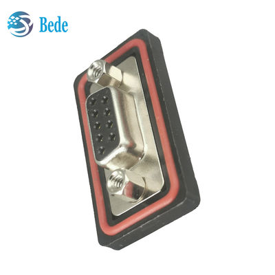 Brass Tin Plated Gold Plated Pins D-Sub 9 Female Connectors -55- 105C Operating Temperature Epoxy Resin Sealant Included