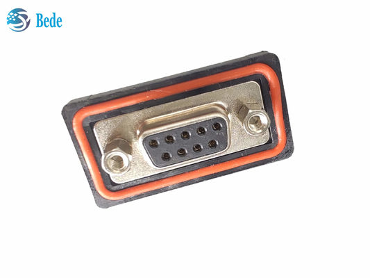 PA66 Silikon D Sub9 Dişi Konnektör Yüksek Akım Gerilimi 500V Montaj Tipi Lehimli