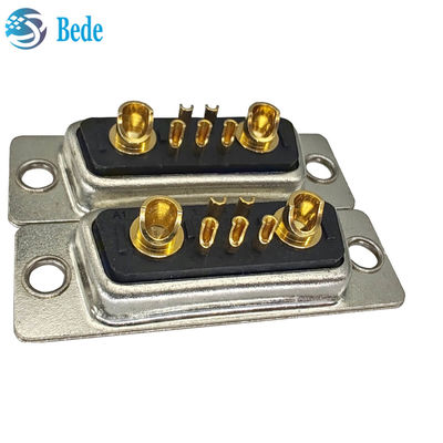 Yüksek Akım Planlama D-Sub Bağlantısı DB 7W2 Levhane Kupası Bitiş Tarzı ve 500 Çiftleşme Döngüsü ile Dişi Bağlantı