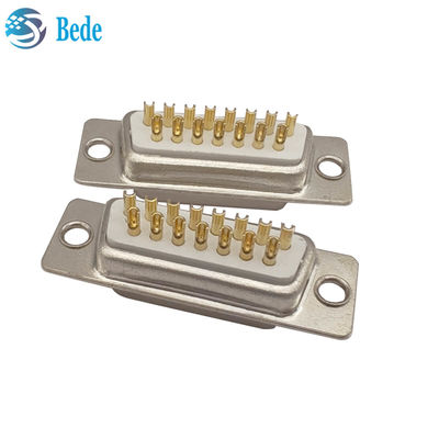 Birinci sınıf D-Sub 15 Dişi Konnektörler İzolasyon Direnci 5000 Megaohm Min Konnektör Stili D-SUB 15