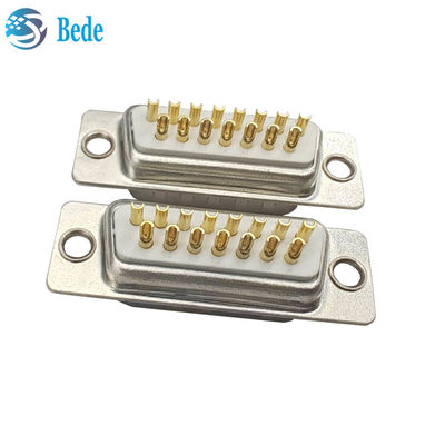 Birinci sınıf D-Sub 15 Dişi Konnektörler İzolasyon Direnci 5000 Megaohm Min Konnektör Stili D-SUB 15