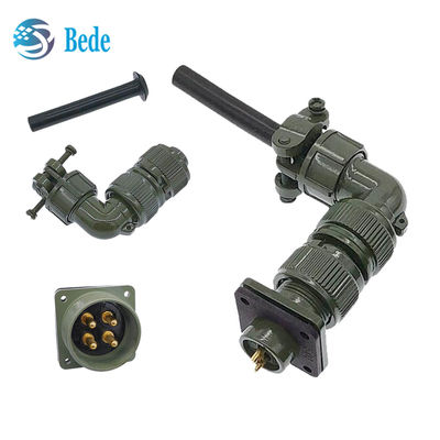 MIL-DTL-5015 Serisi Endüstriyel Dairesel Bağlantı MS3108A Dirseği Filmiş Bağlantı