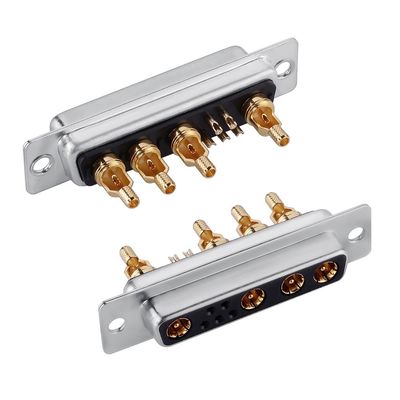 D-Sub Mixed Coaxial Connector RF / Power Righ Angle Conecector 9W4 PCB için